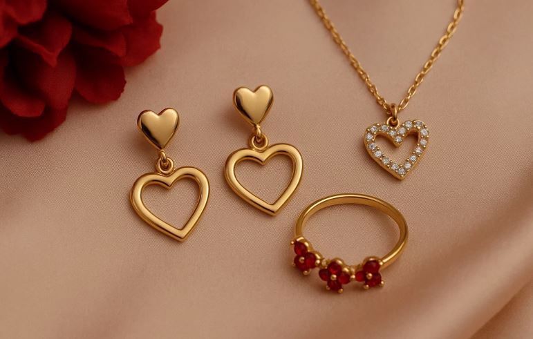Bijoux Coréens - Collier, Bague et Boucles d'Oreilles